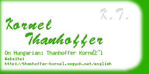 kornel thanhoffer business card